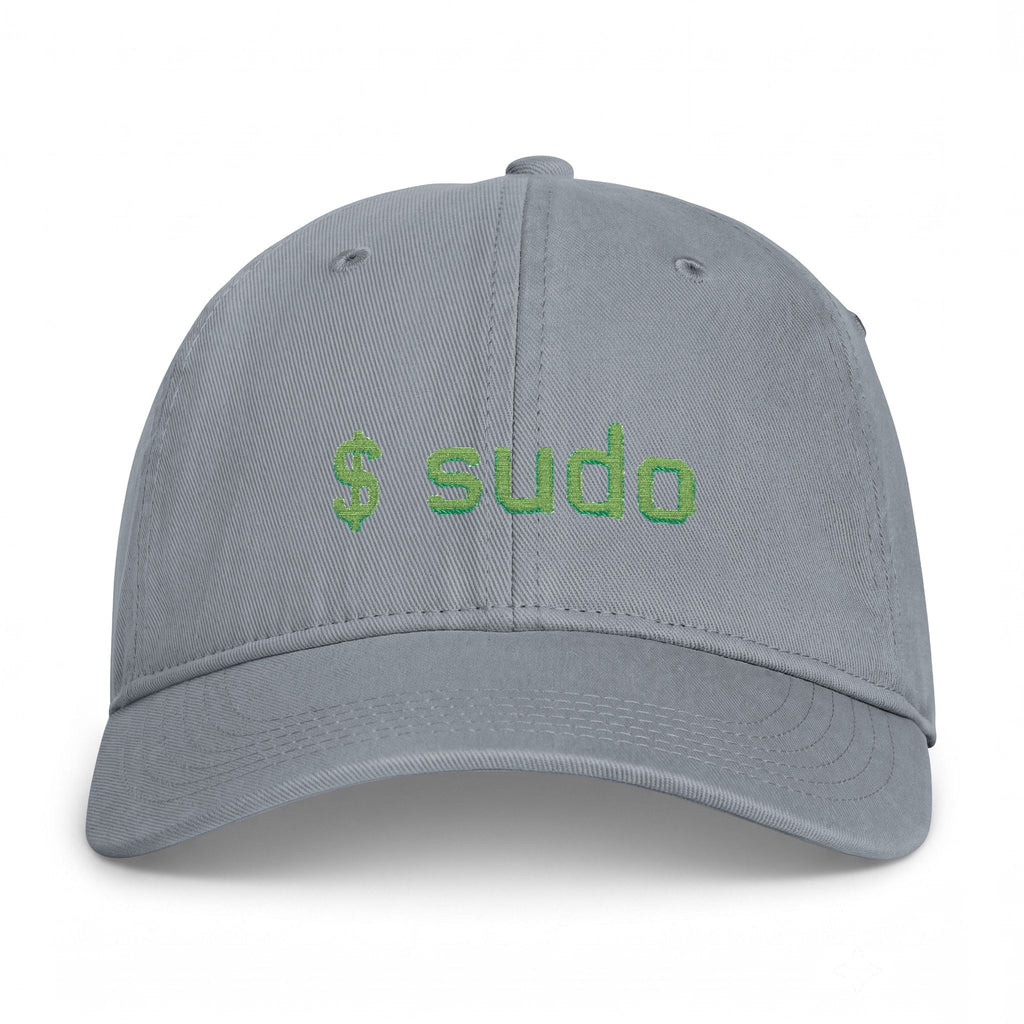 Embroidered " sudo" Washed Cap – Coastal Tech Dad Hat