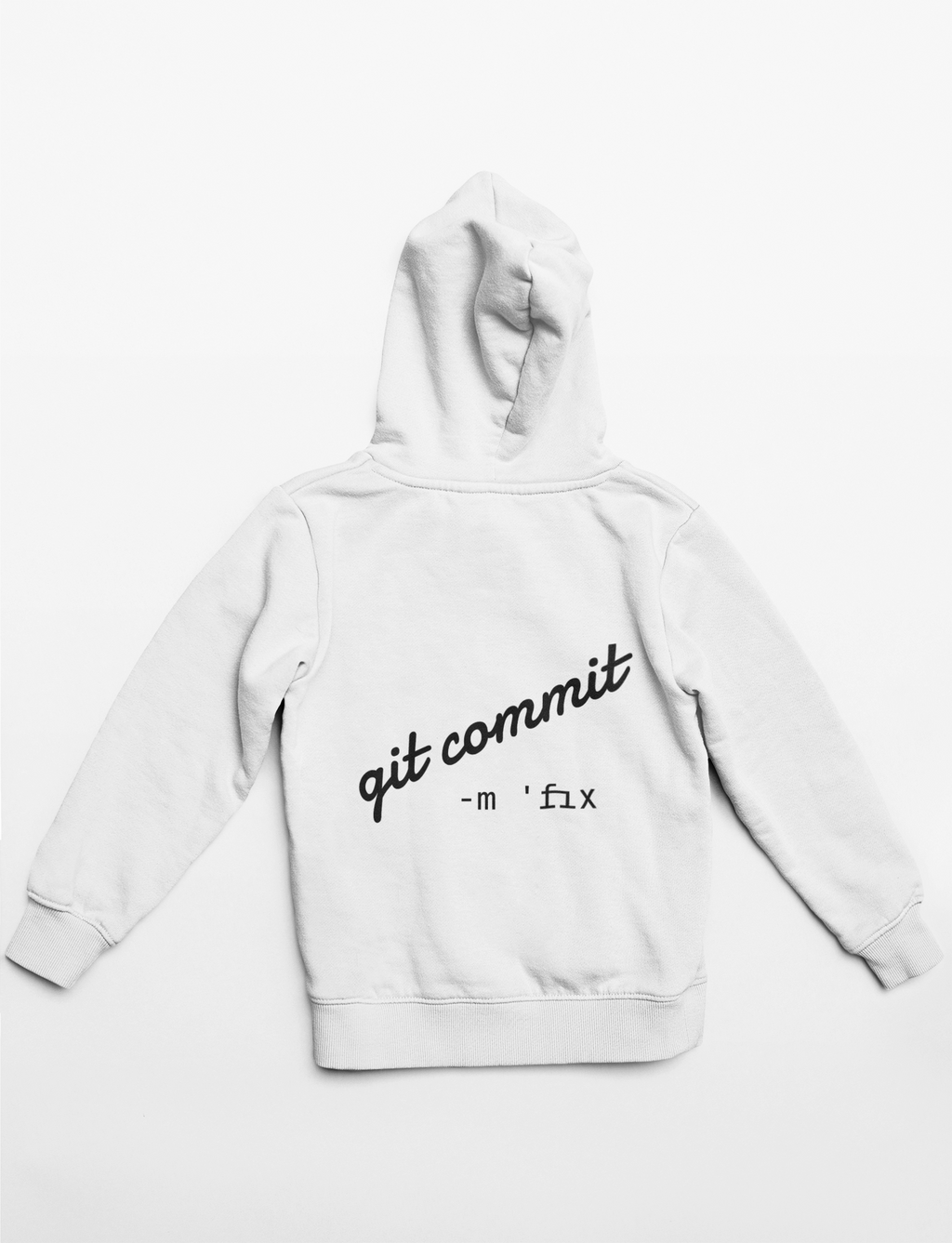 Git Commit Hoodie — "git commit -m 'fix'" Programmer Pullover