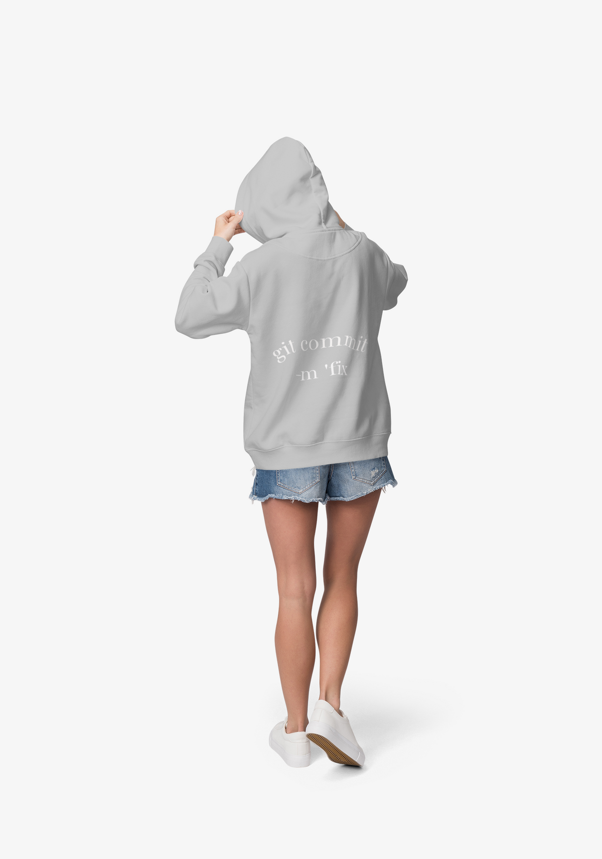 Git Commit Hoodie — "git commit -m 'fix'" Programmer Pullover