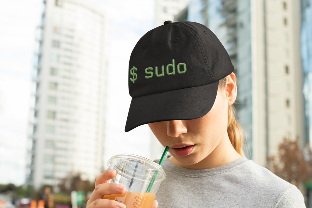 Embroidered " sudo" Washed Cap – Coastal Tech Dad Hat