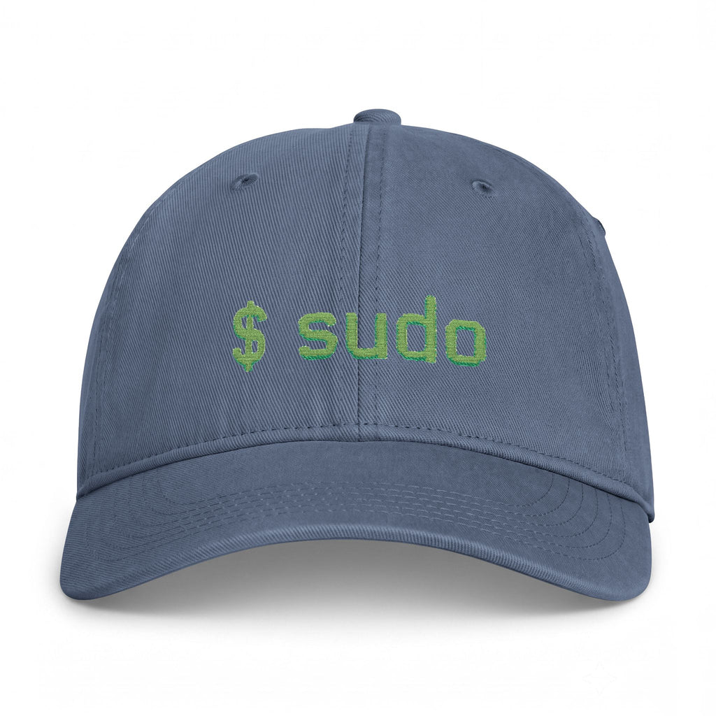 Embroidered " sudo" Washed Cap – Coastal Tech Dad Hat